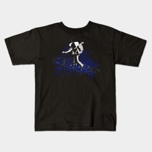 Hopscotch in Space Funny Astronaut Playing In Space Kids T-Shirt